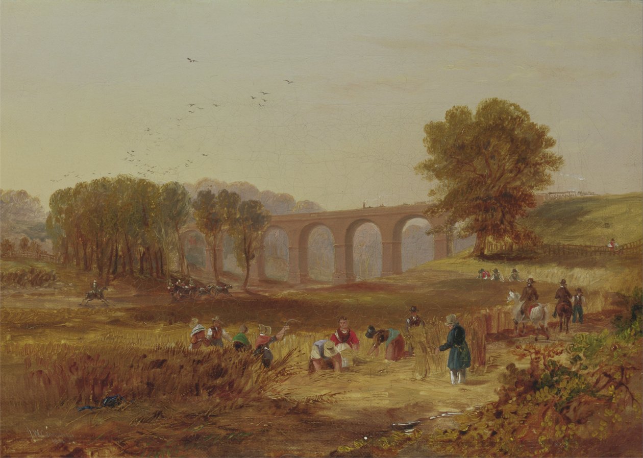 Corby Viaduct, Newcastle og Carlisle Railway af John Wilson Carmichael