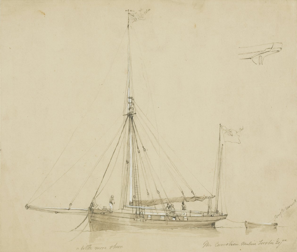 Kamæleonen, Thaline Sosie Esq. (blyant og akvarel på papir) af John Wilson Carmichael