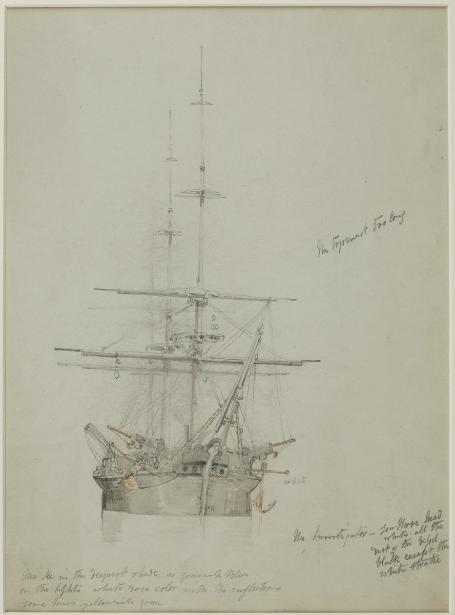 Efterforskeren (blyant og akvarel på papir) af John Wilson Carmichael