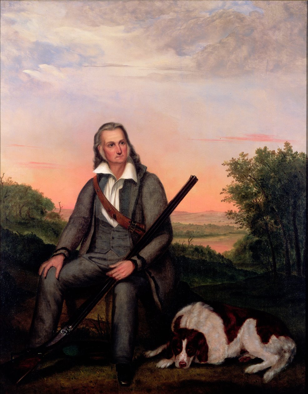 Portræt af John James Audubon (1758-1851) c.1840-41 (olie på linned) af John Woodhouse Audubon