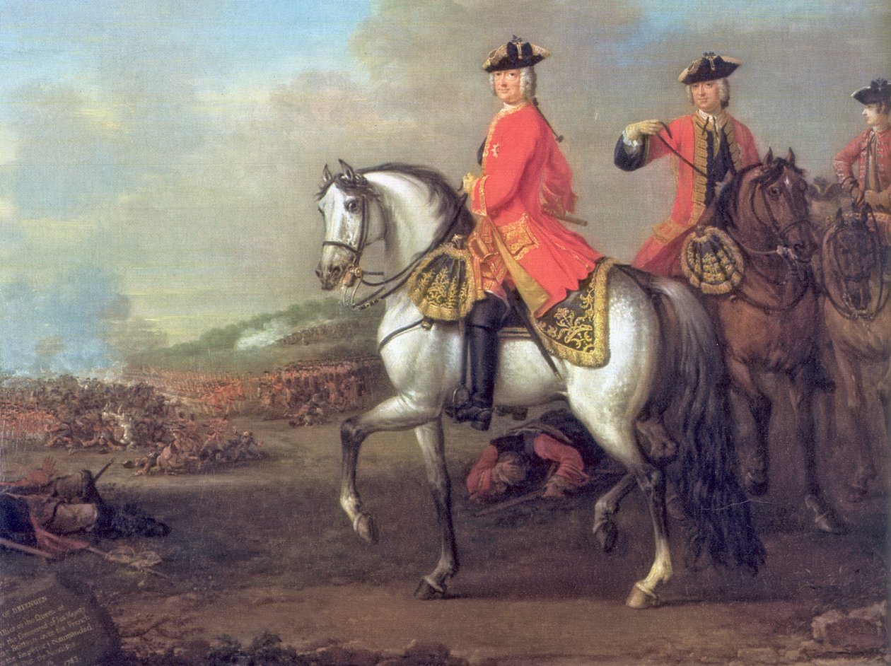 George II i Storbritannien i slaget ved Dettingen af John Wootton