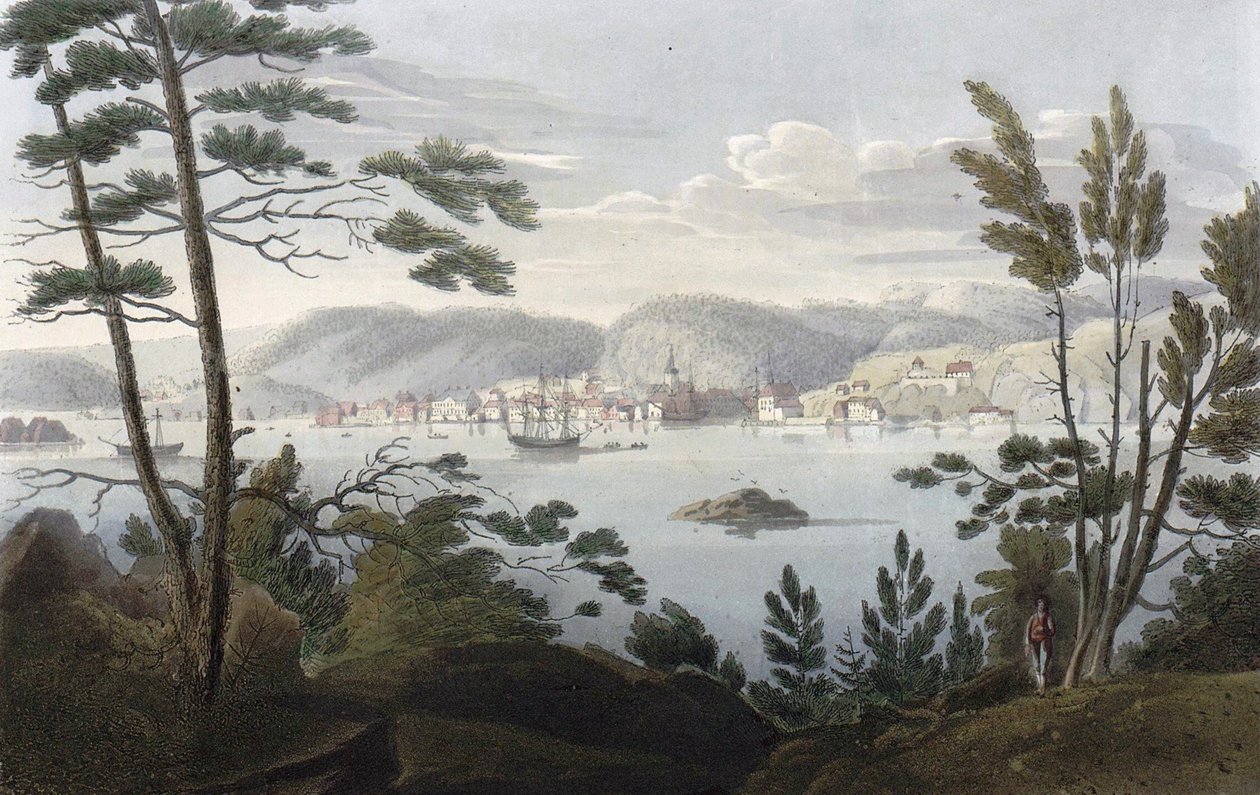 Arendal fra Tromöe af John william Edy