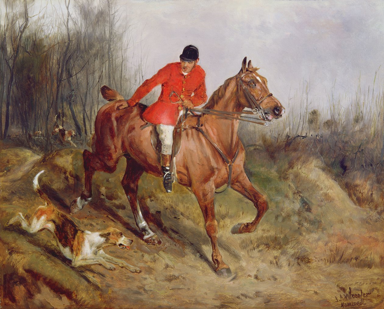 Jagtscene af John Alfred Wheeler