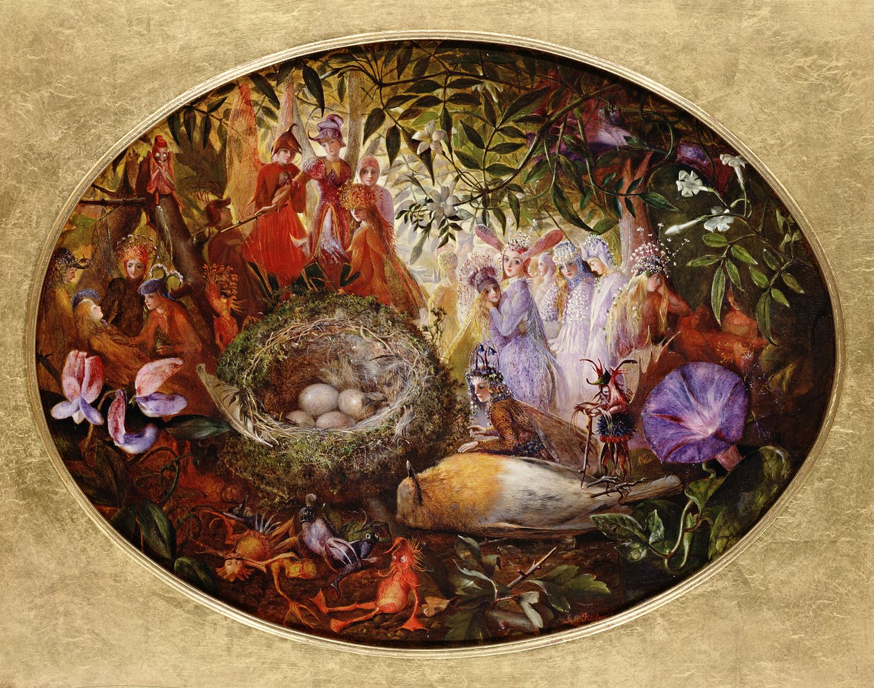 Cock Robins død af John Anster Fitzgerald