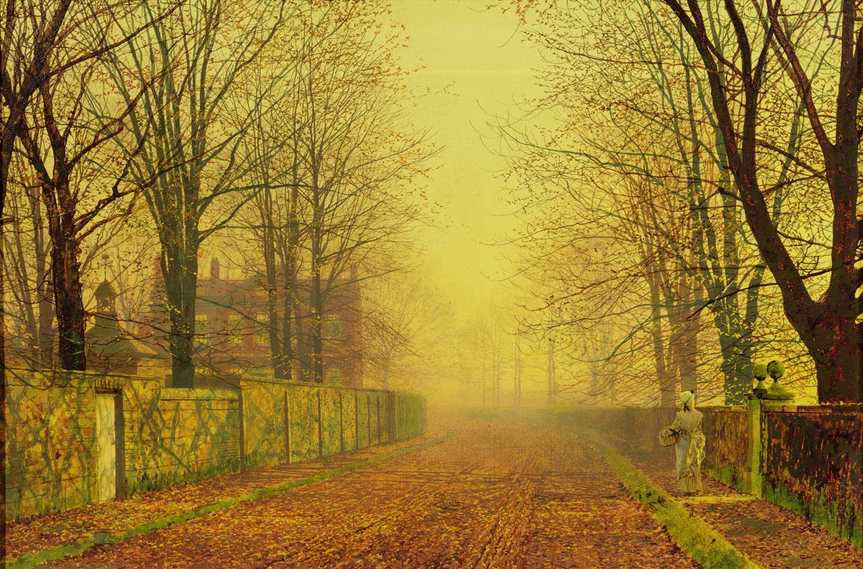 Evening Glow, ca. 1884 (olie på lærred) af John Atkinson Grimshaw