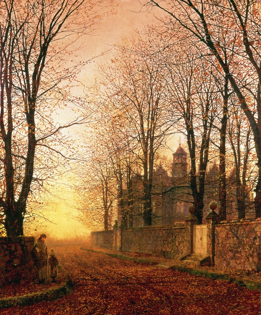 I den gyldne gamle tid, c.1870 af John Atkinson Grimshaw