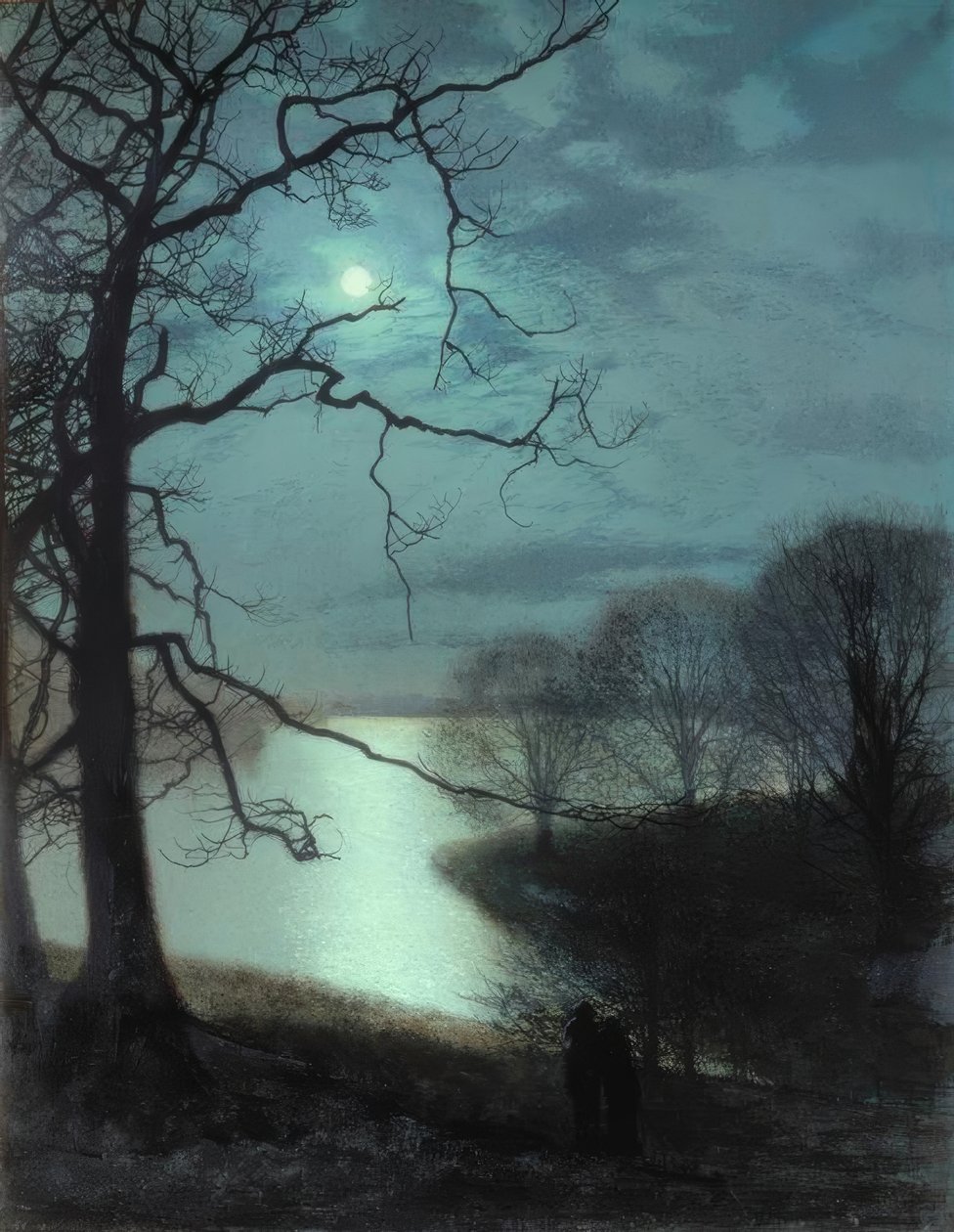 Ser på en månebelyst sø af John Atkinson Grimshaw