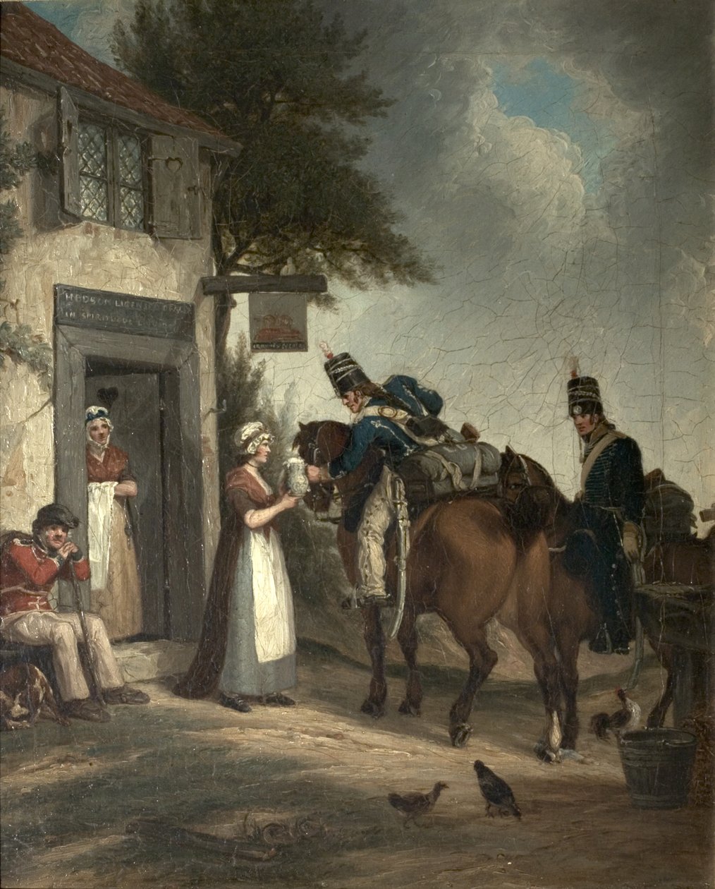 Soldater Forfriskende, c.1805 af John Augustus Atkinson