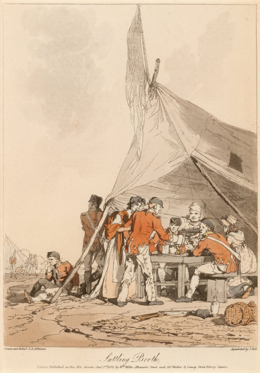 Suttling Booth, 1808 circadani af John Augustus Atkinson