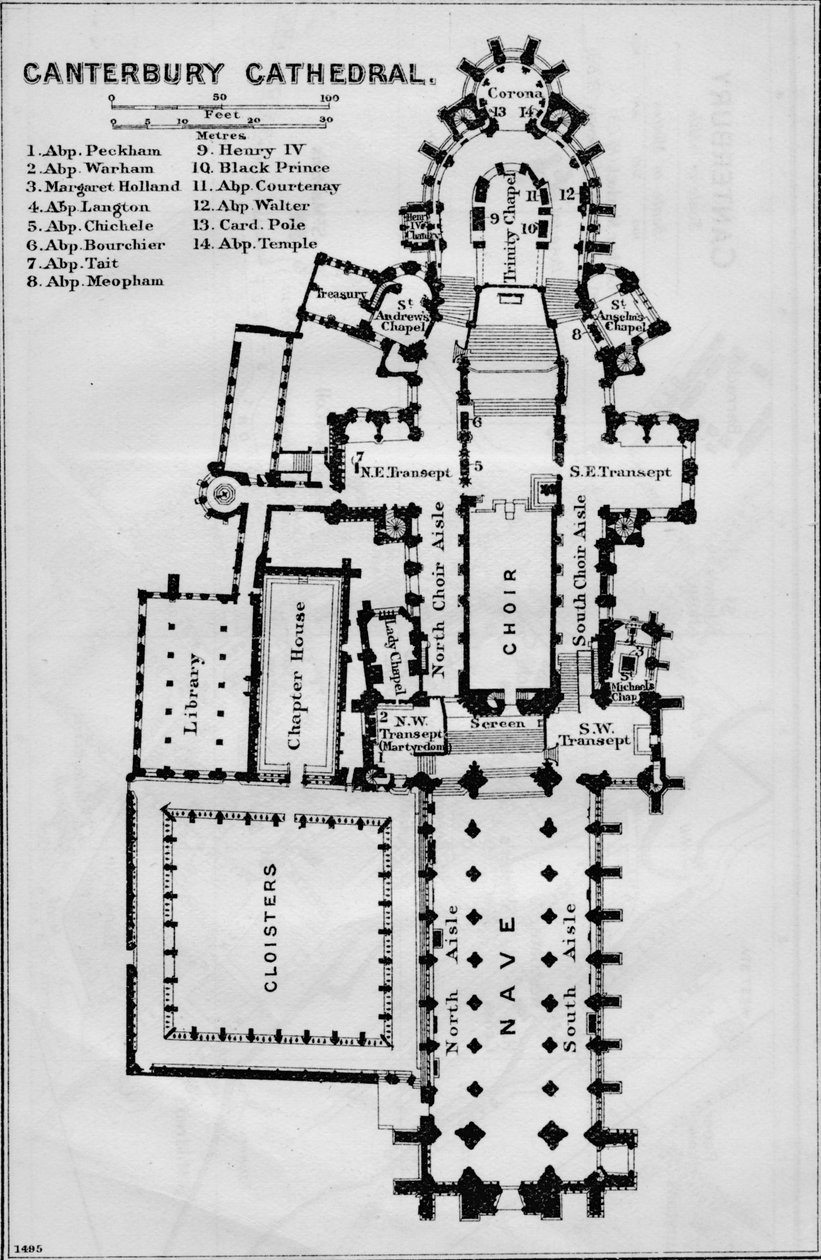 Canterbury Cathedral, c20th Century af John Bartholomew