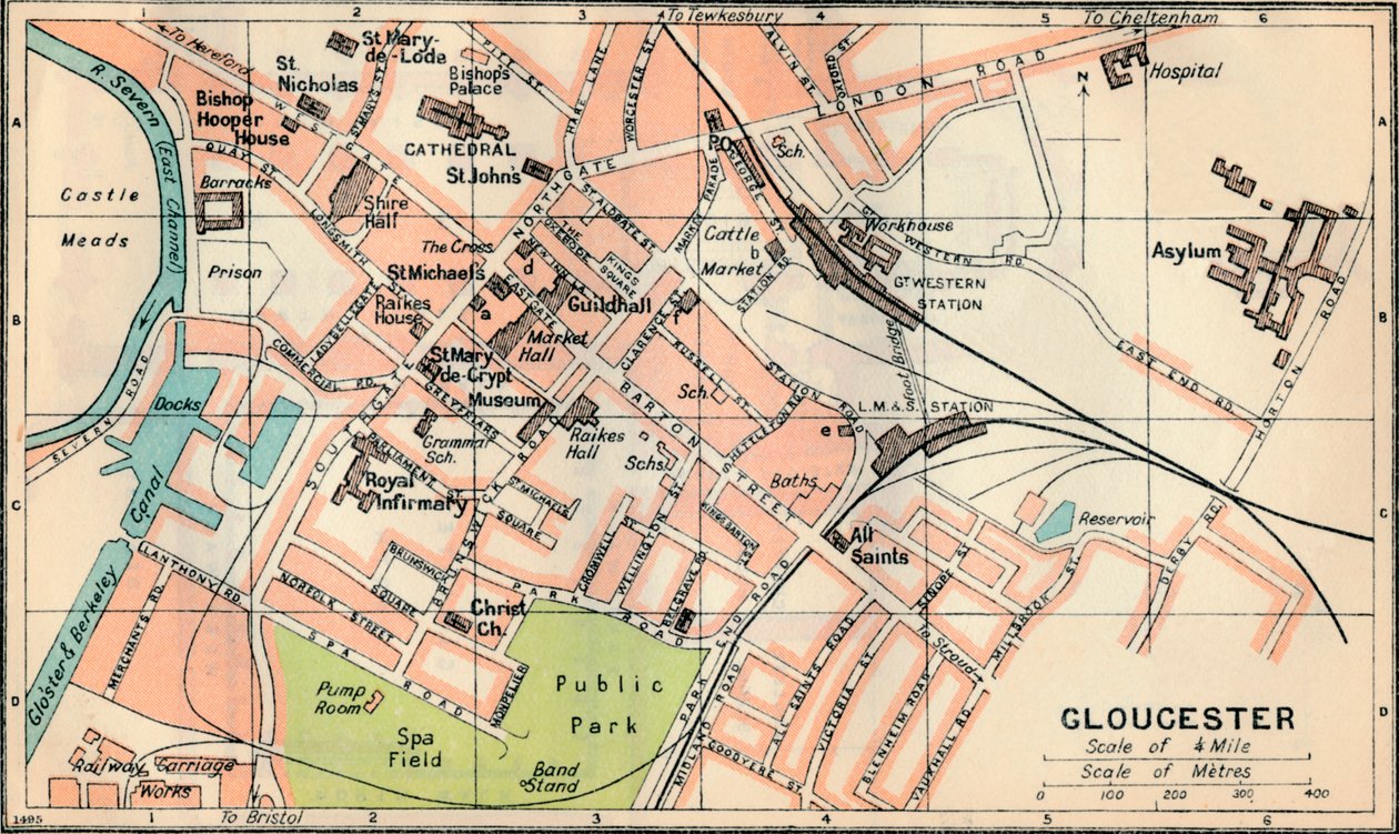 Gloucester, det 20. århundrede af John Bartholomew