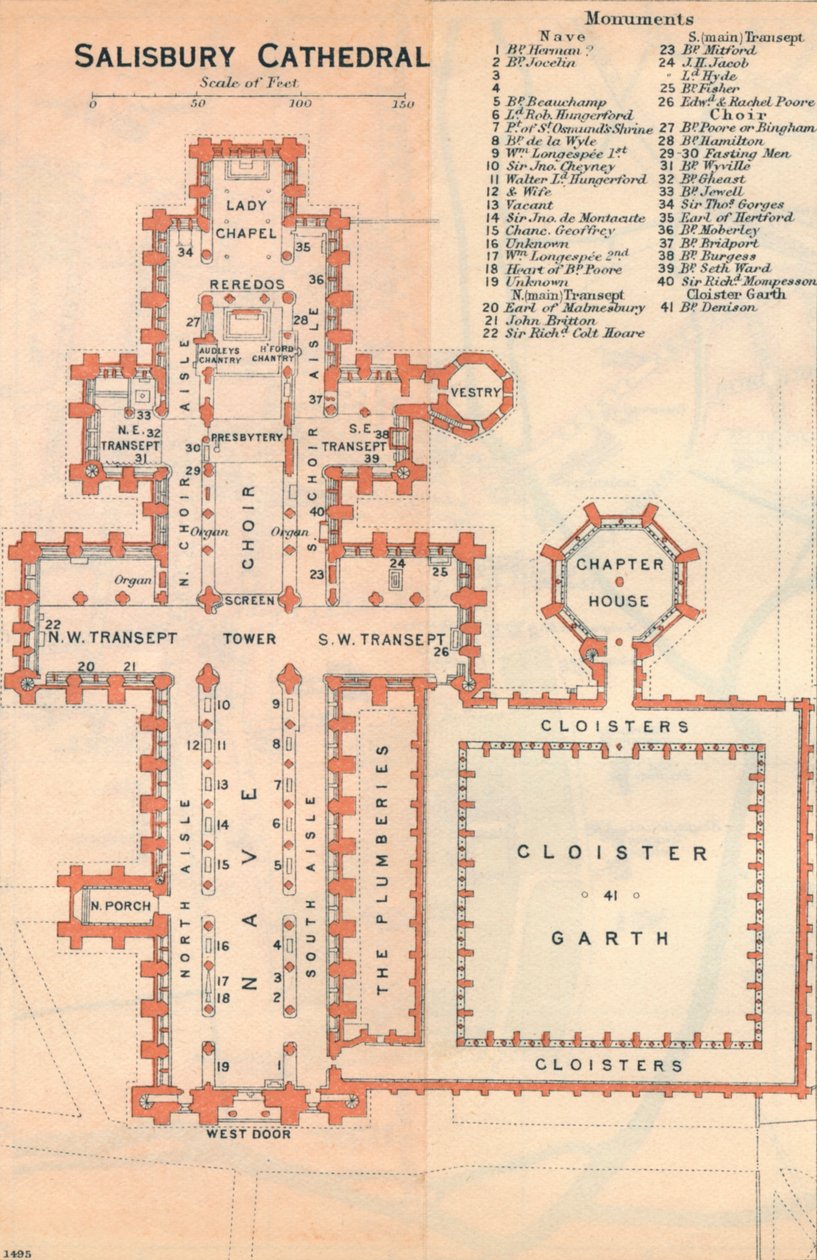 Salisbury Cathedral, c20th Century af John Bartholomew