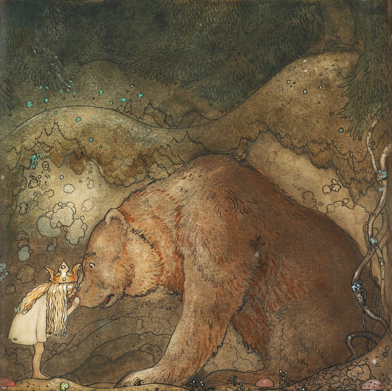 Stakkels lille bjørn!, 1912 af John Bauer