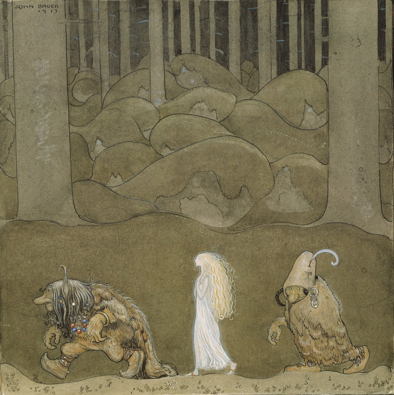 Prinsessen og troldene af John Bauer