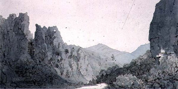 Dovedale, Derbyshire af John Bavistock Knight