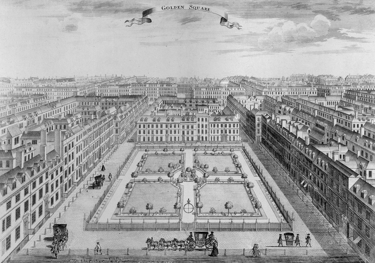 Gyldne Plads, ca. 1725 af John Bowles