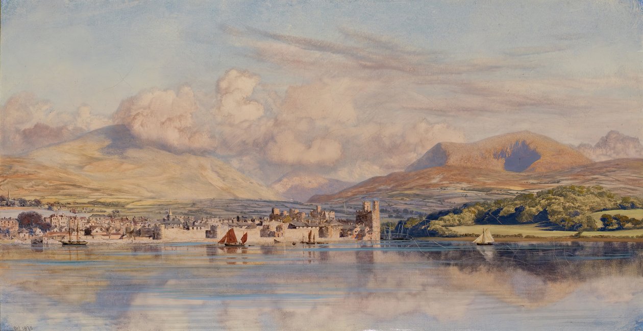 Caernarvon, 1875. af John Brett