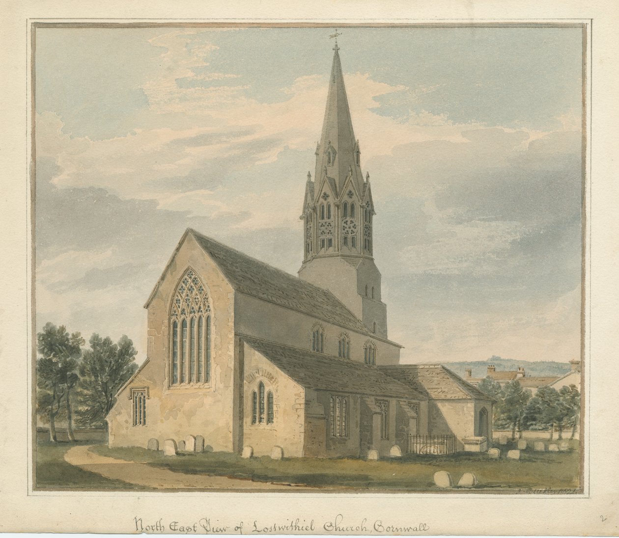 Cornwall - Lostwithiel kirke af John Buckler