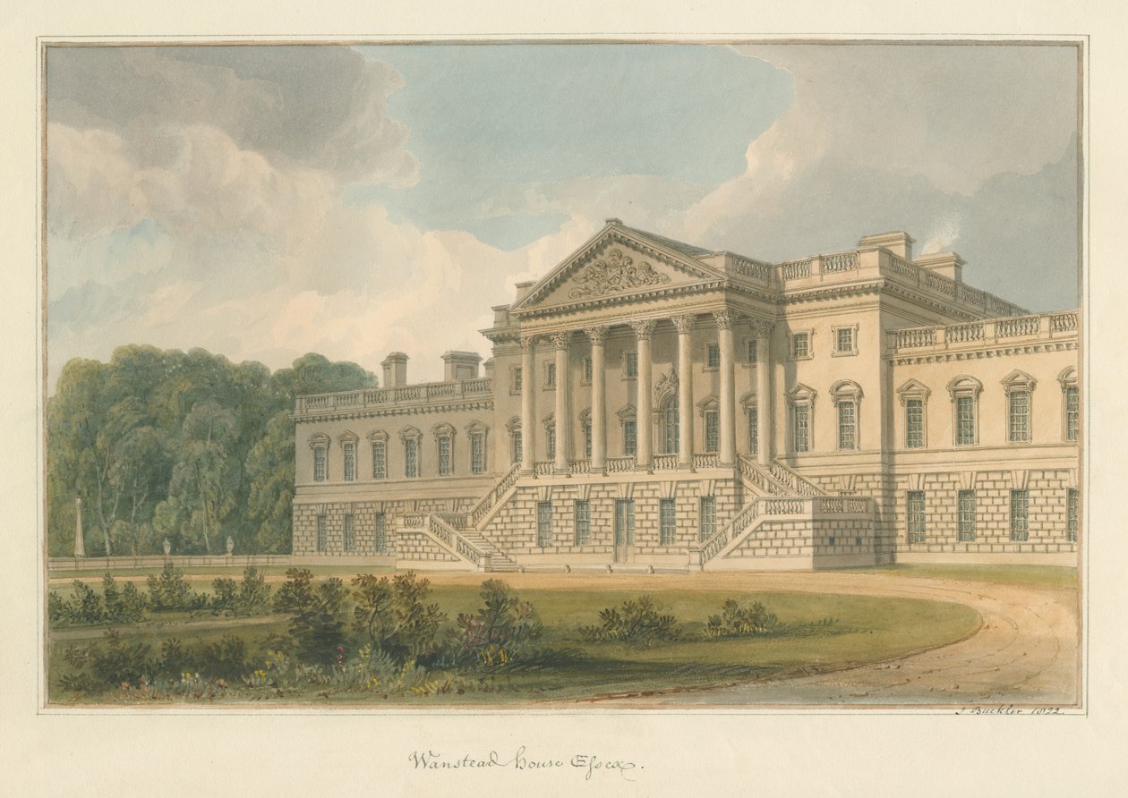 Essex - Wanstead House, 1822dani af John Buckler