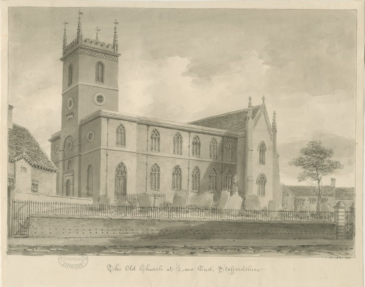 Lane End Churchdani af John Buckler