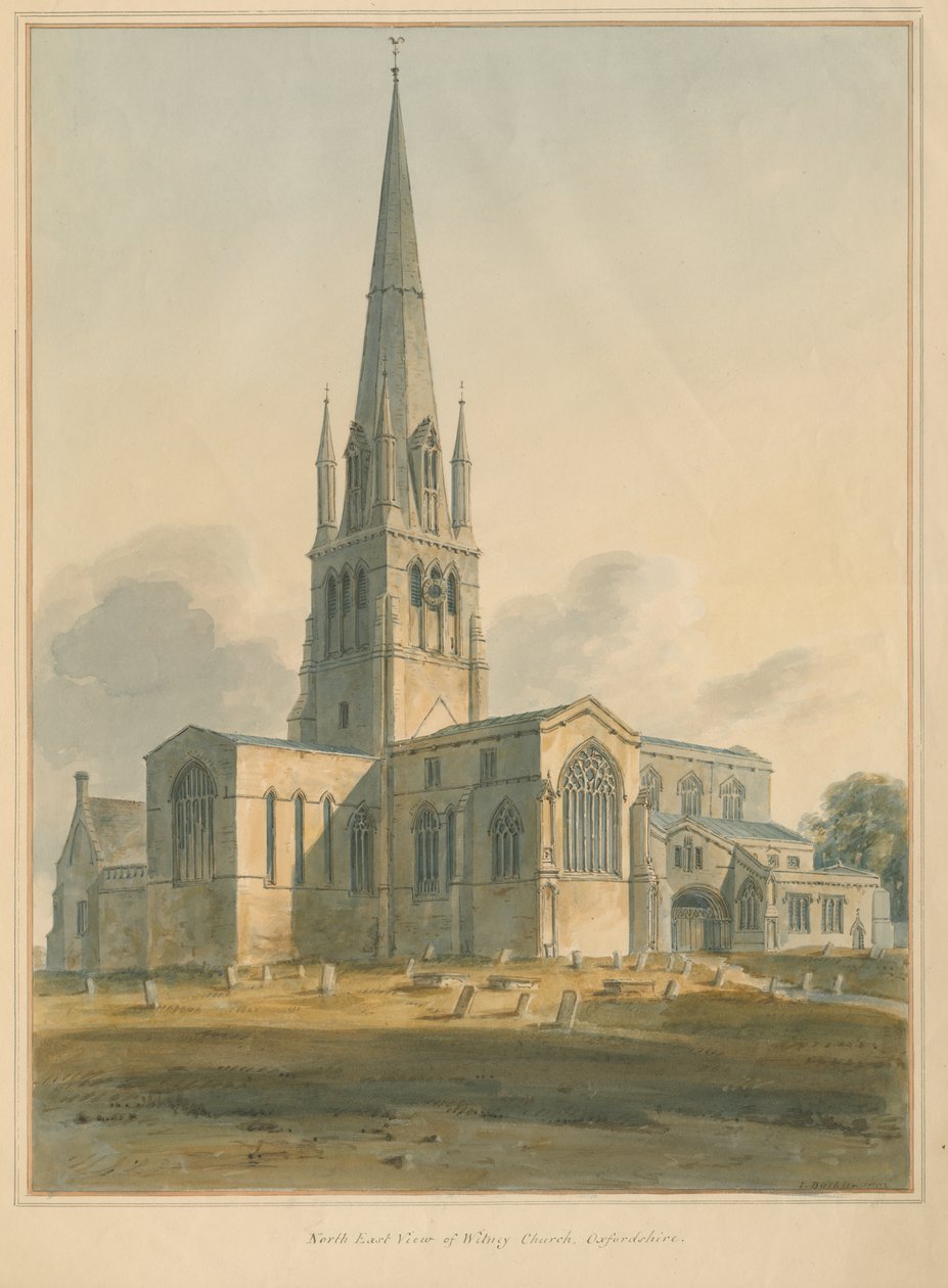 Oxfordshire - Witney Church, 1802dani af John Buckler