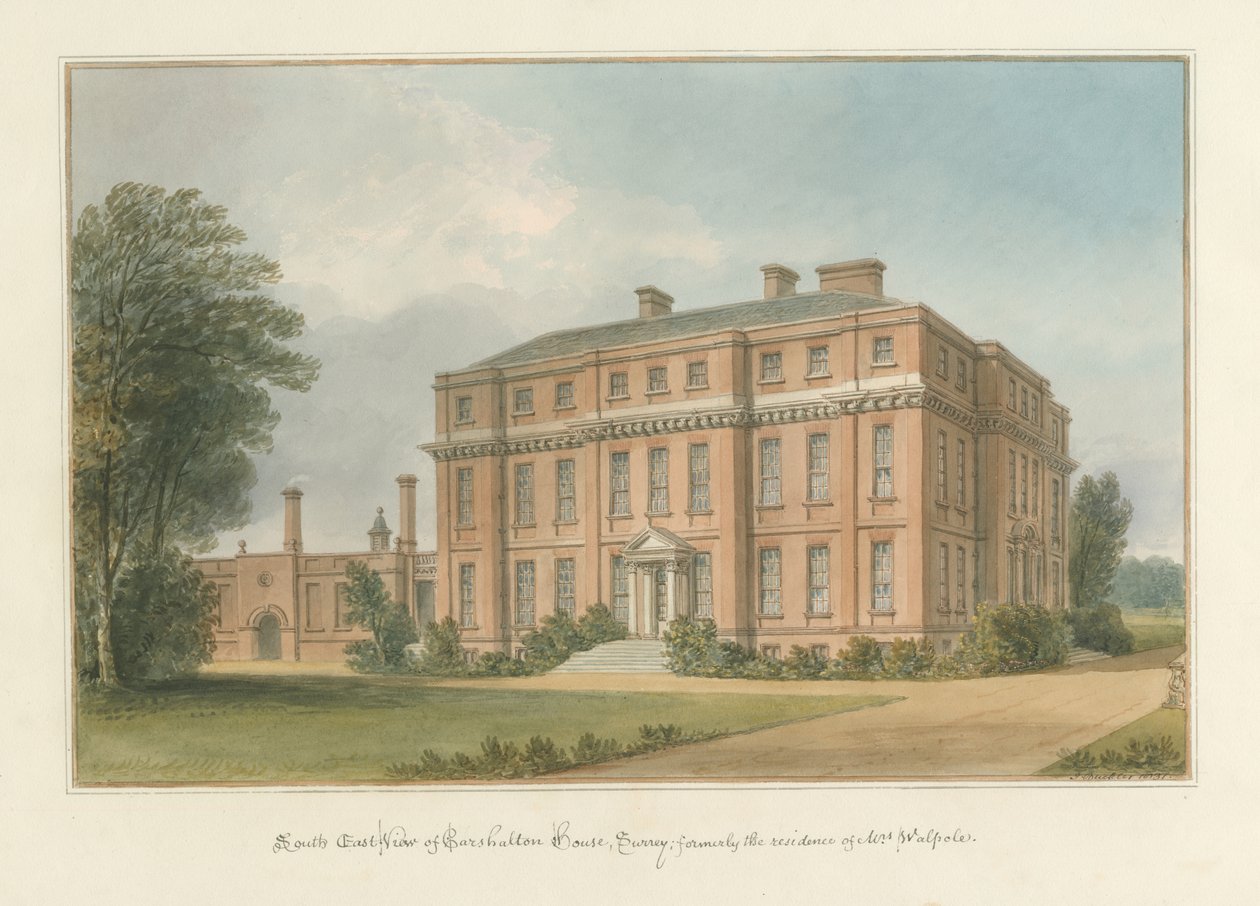Surrey - Carshalton House, 1831 af John Buckler