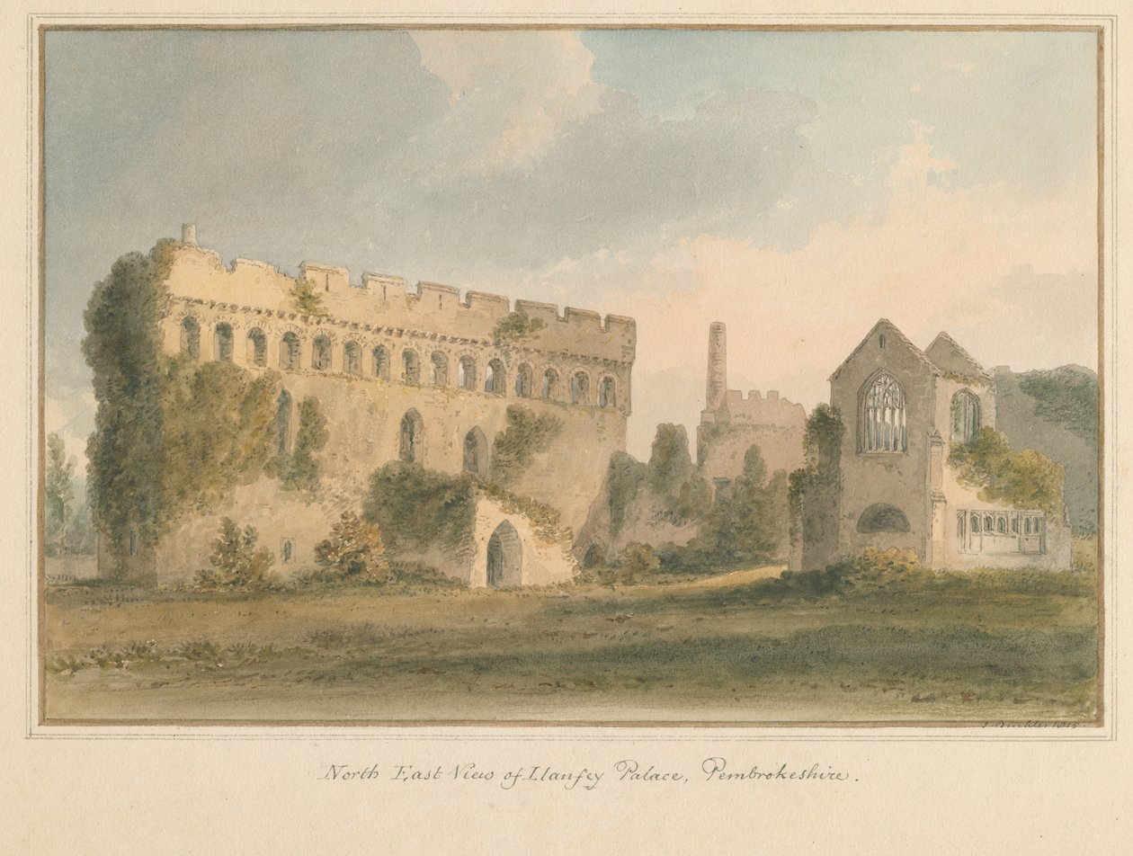 Wales - Pembrokeshire - Llanfey Palace, 1815dani af John Buckler