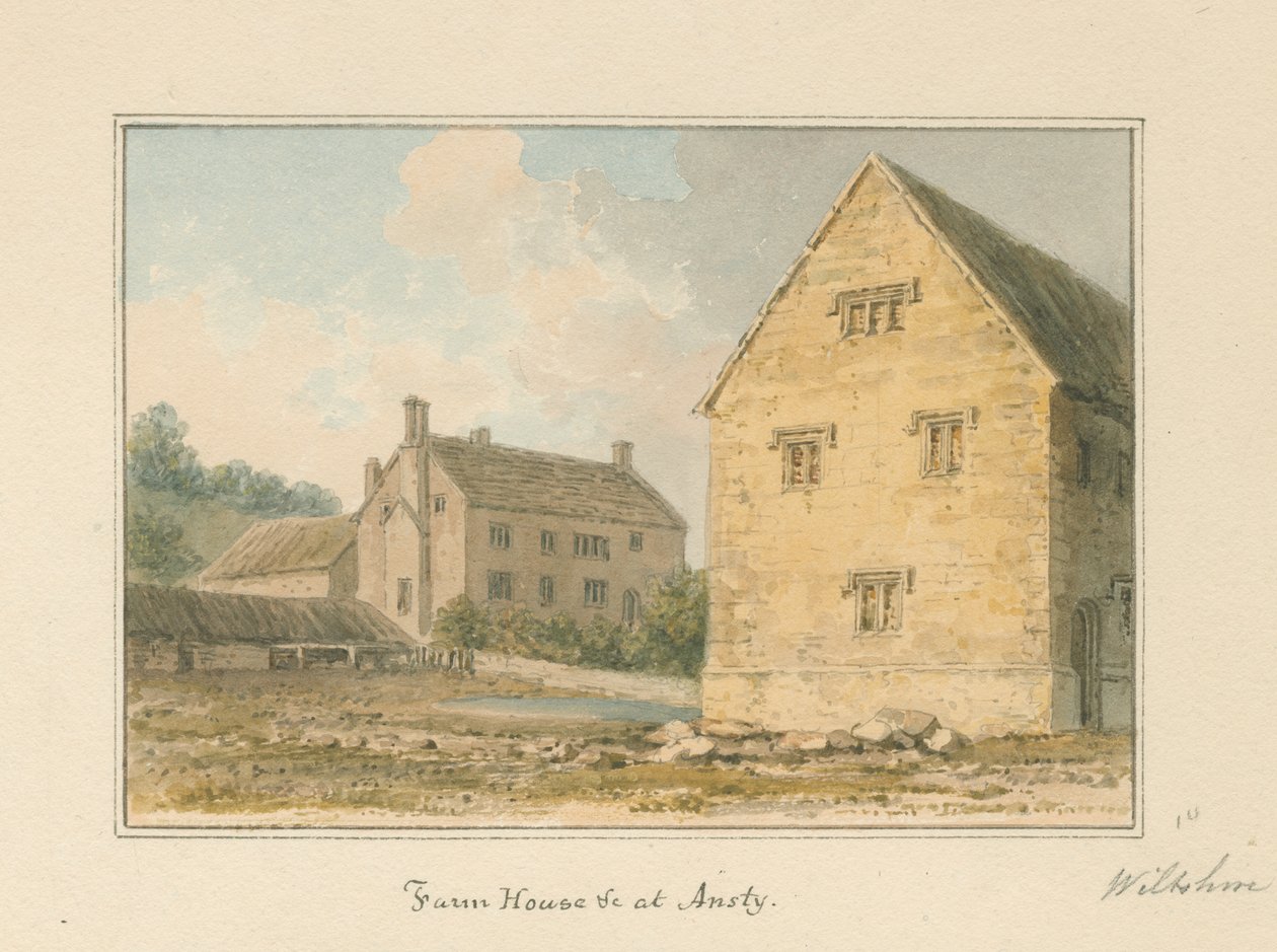 Wiltshire - Ansty - Farm House, 1817 af John Buckler