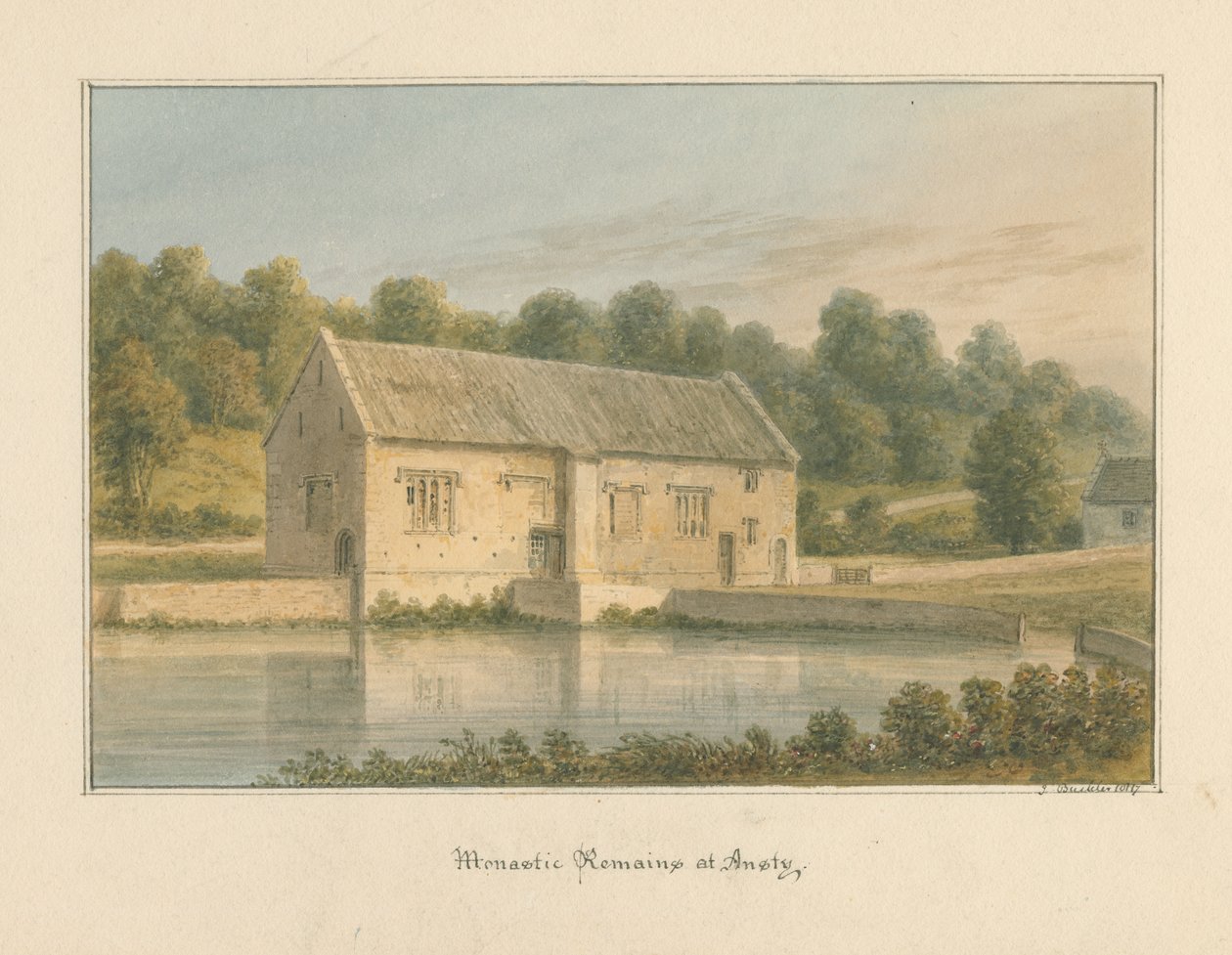 Wiltshire - Ansty - Monastic Remains, 1817dani af John Buckler