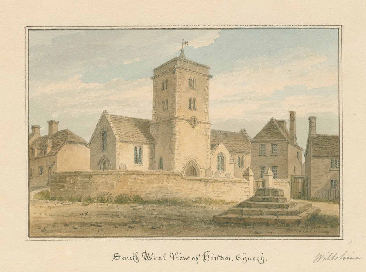 Wiltshire - Hindon Church, 1804dani af John Buckler