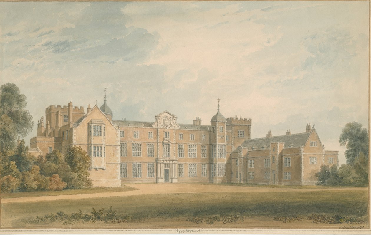 Yorkshire - Burton stald, 1818 af John Buckler