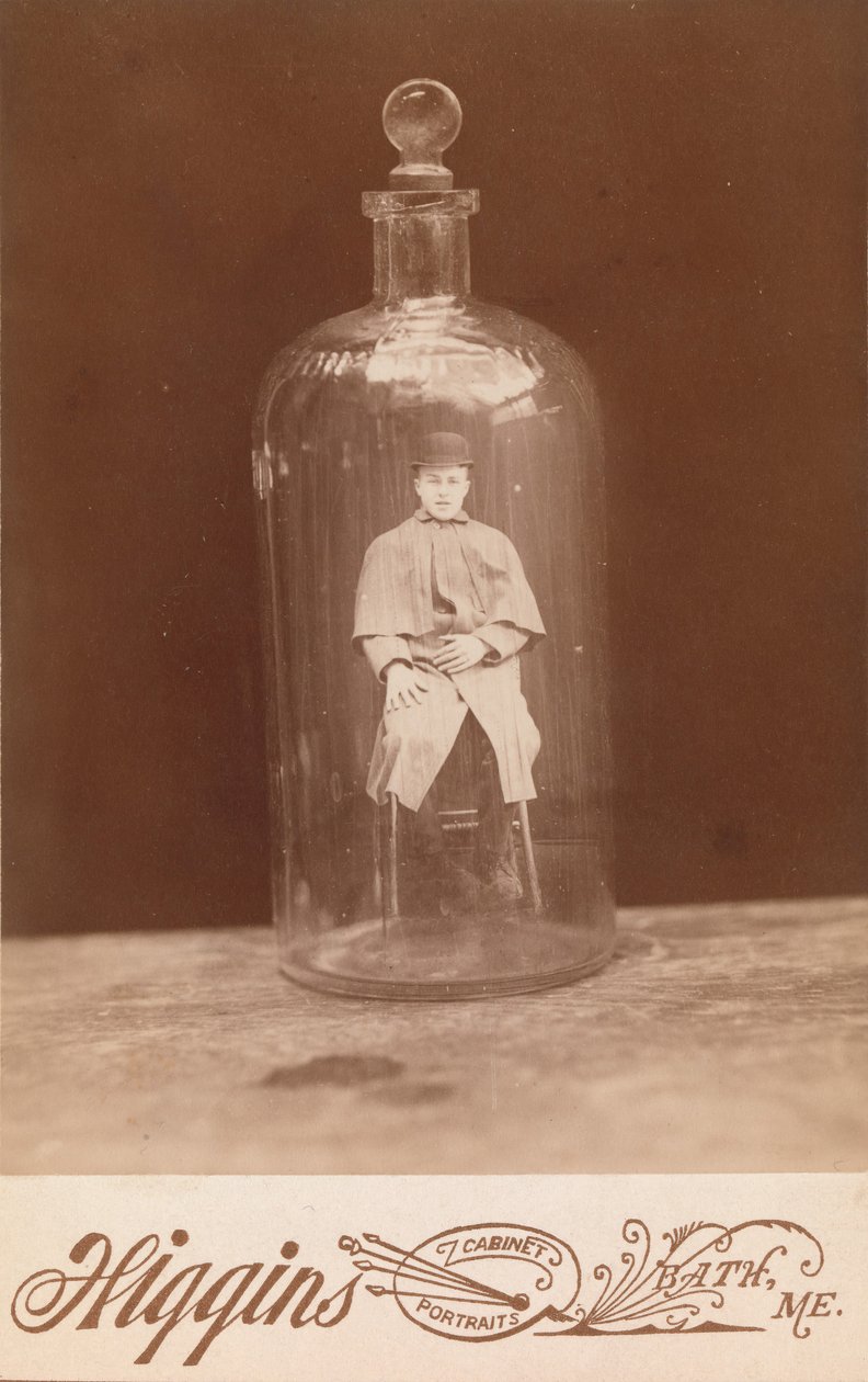 Mand i flaske, ca. 1888. af John C. Higgins