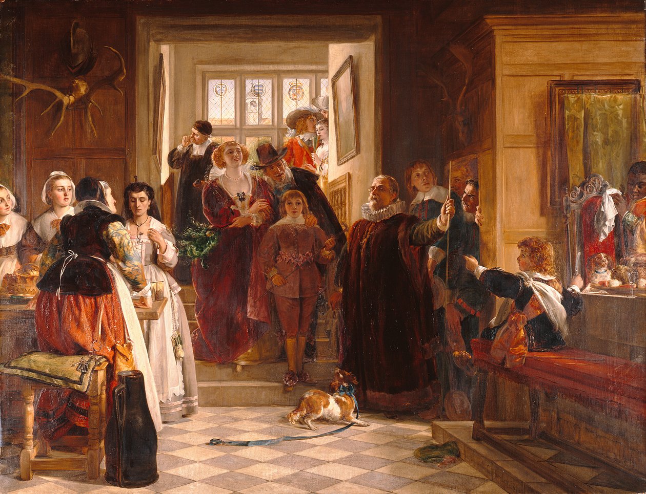 Kommer ned til middag af John Callcott Horsley