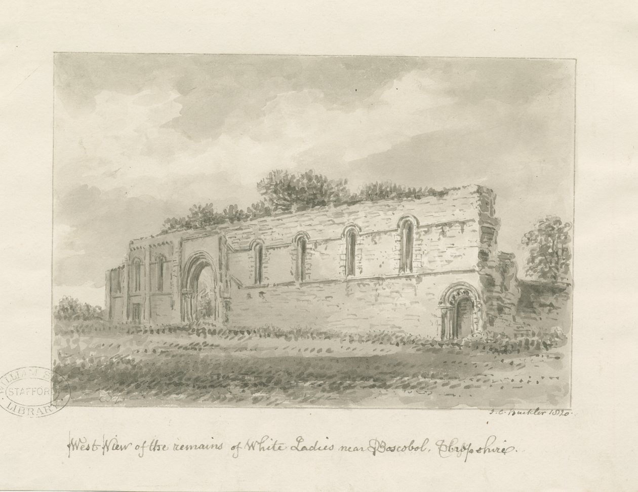 Brewood - Whiteladies Priorydani af John Chessell Buckler