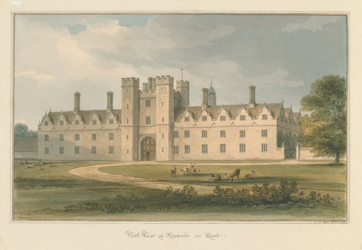 Kent - Knowle, 1811 af John Chessell Buckler
