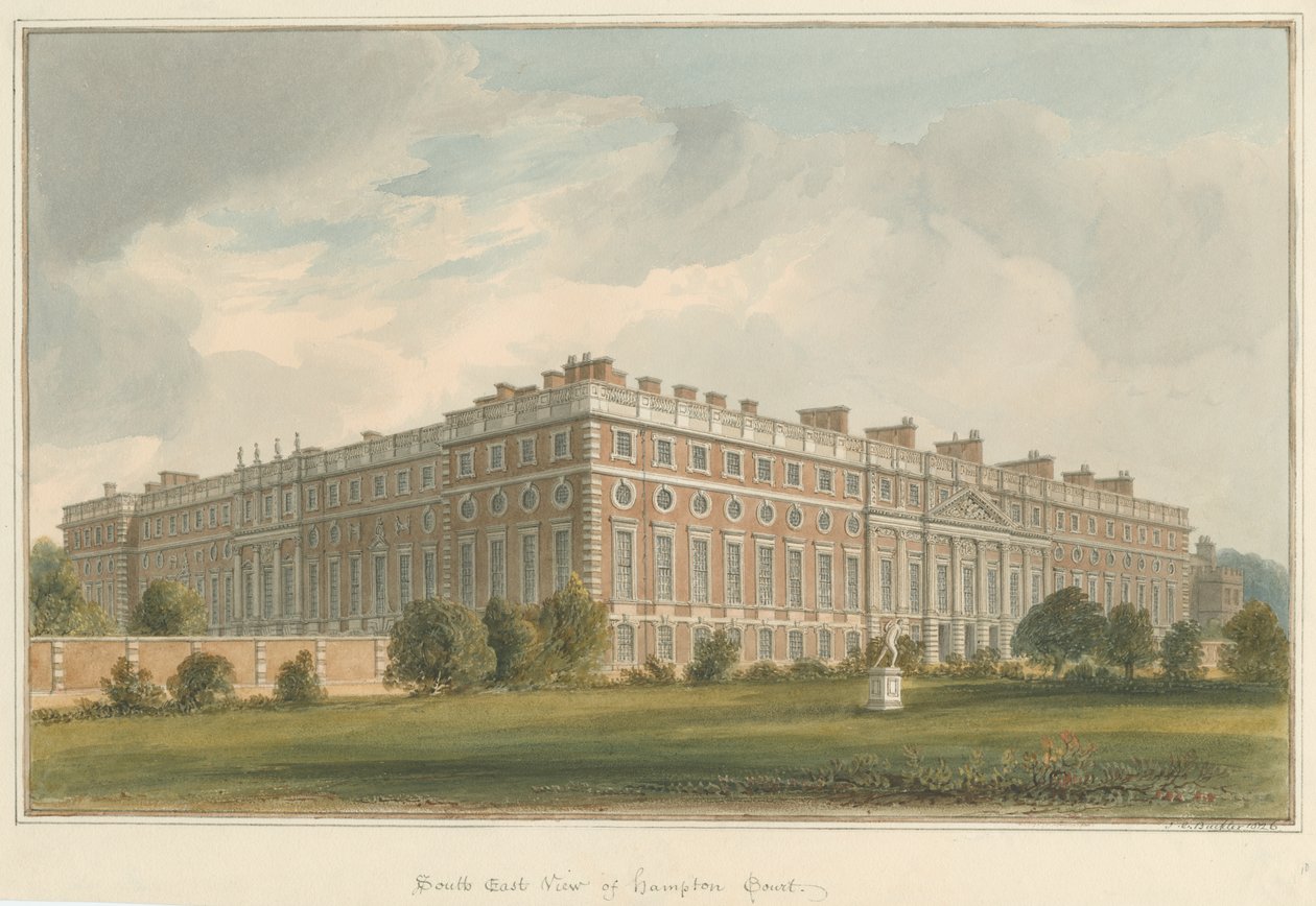 Middlesex - Hampton Court, 1826 af John Chessell Buckler