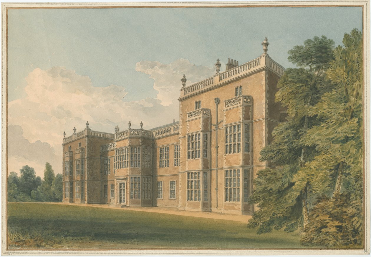 Yorkshire - Burton stald, 1818 af John Chessell Buckler