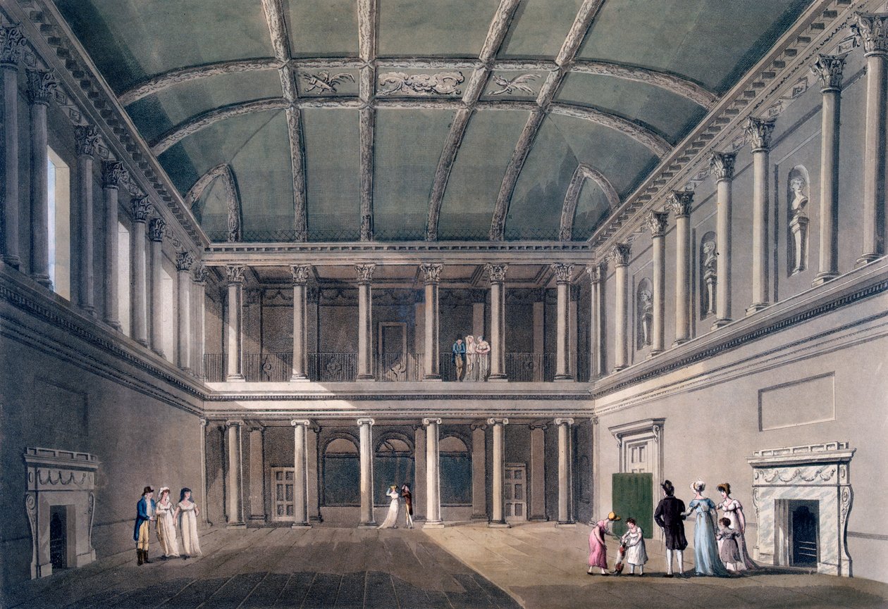 Bath, Koncertsalen, pub. 1805. af John Claude Nattes