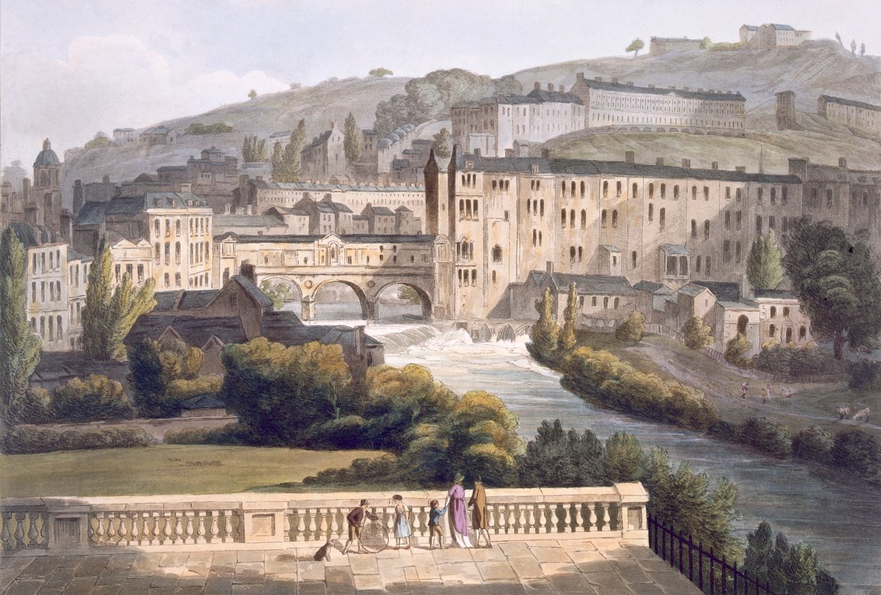Pulteney Bridge, pub. 1806. af John Claude Nattes