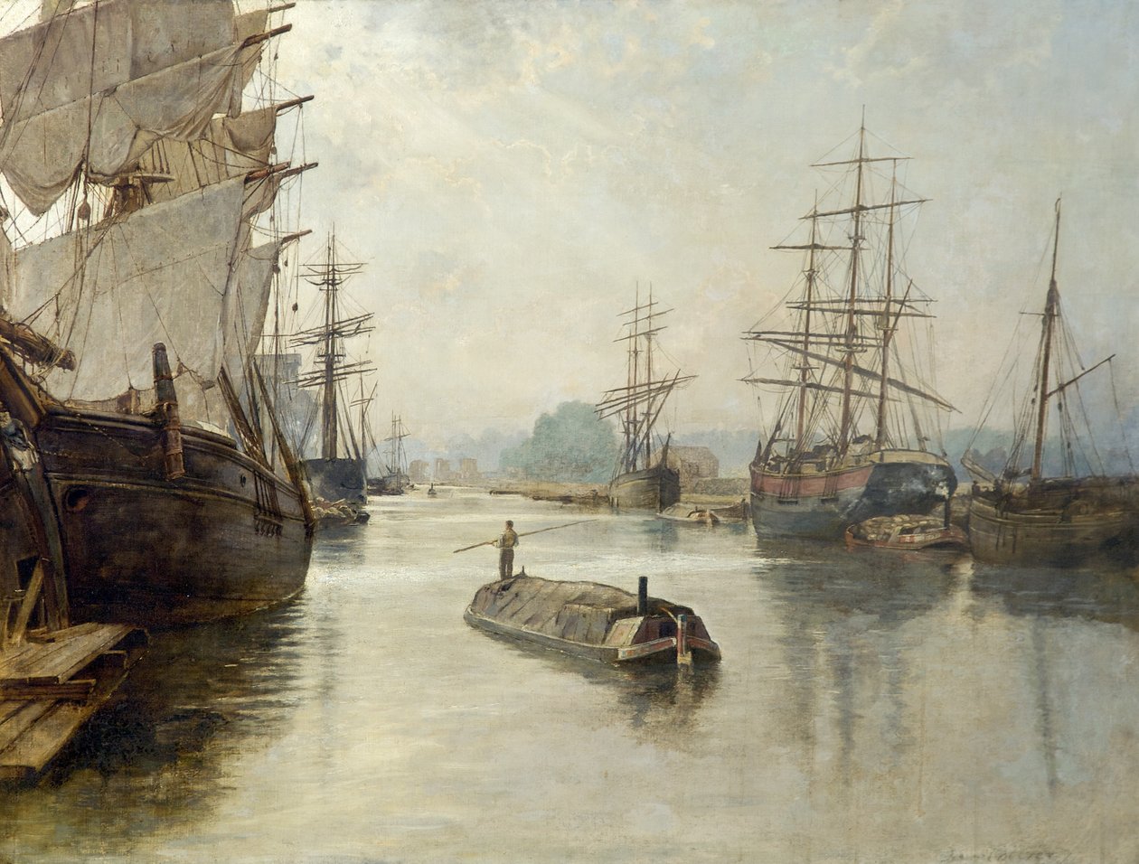 Gloucester Docks, før 1922 af John Collier