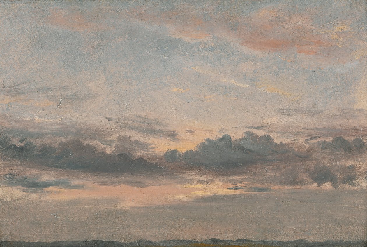 En skyundersøgelse, solnedgang af John Constable