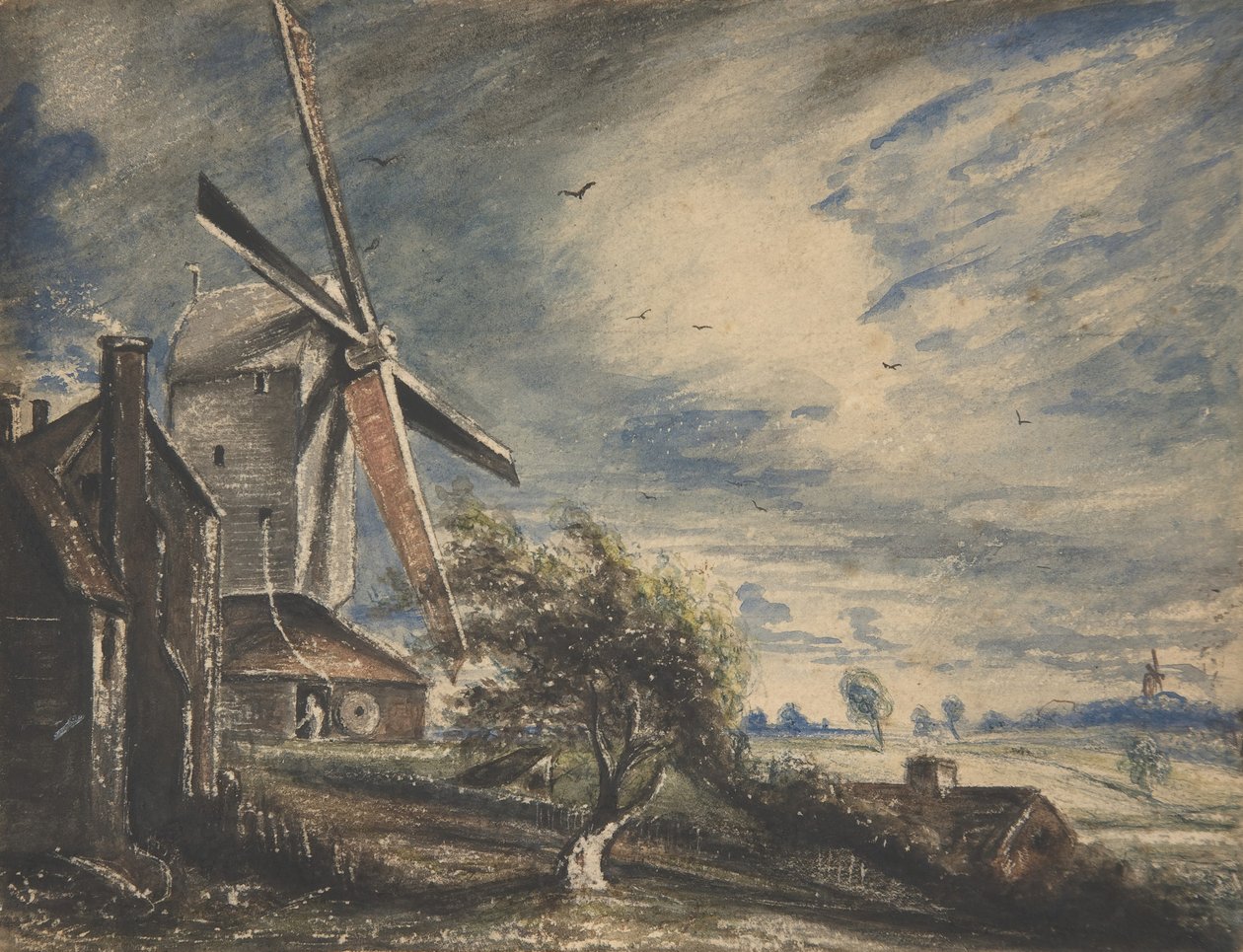 En mølle nær Colchester, 1833. af John Constable
