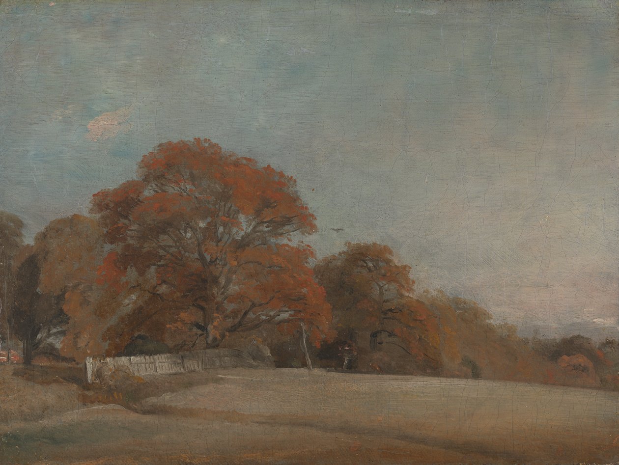 Et efterårslandskab ved Østre Bergholt af John Constable