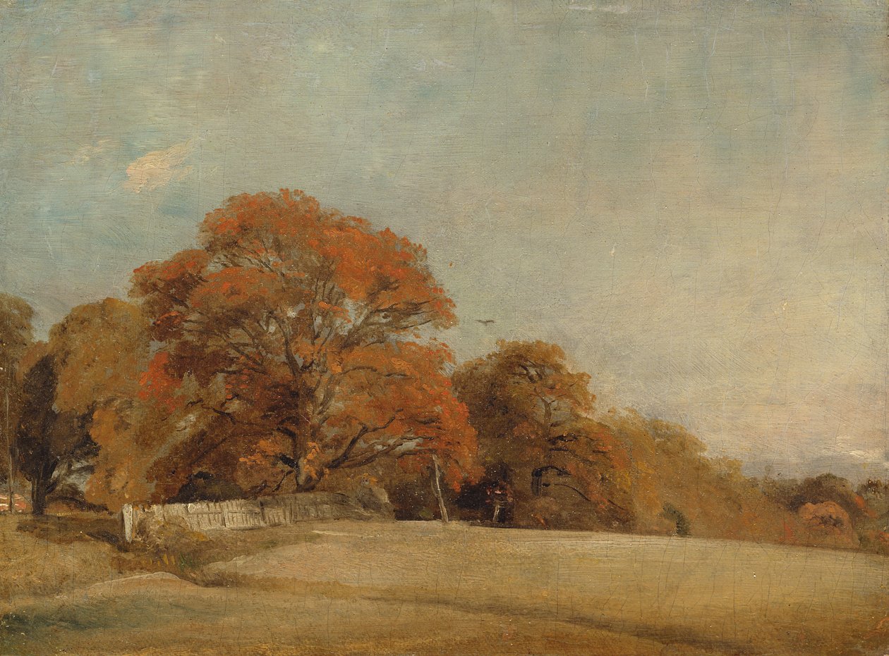 Et efterårslandskab ved Østre Bergholt, c.1805-08 af John Constable