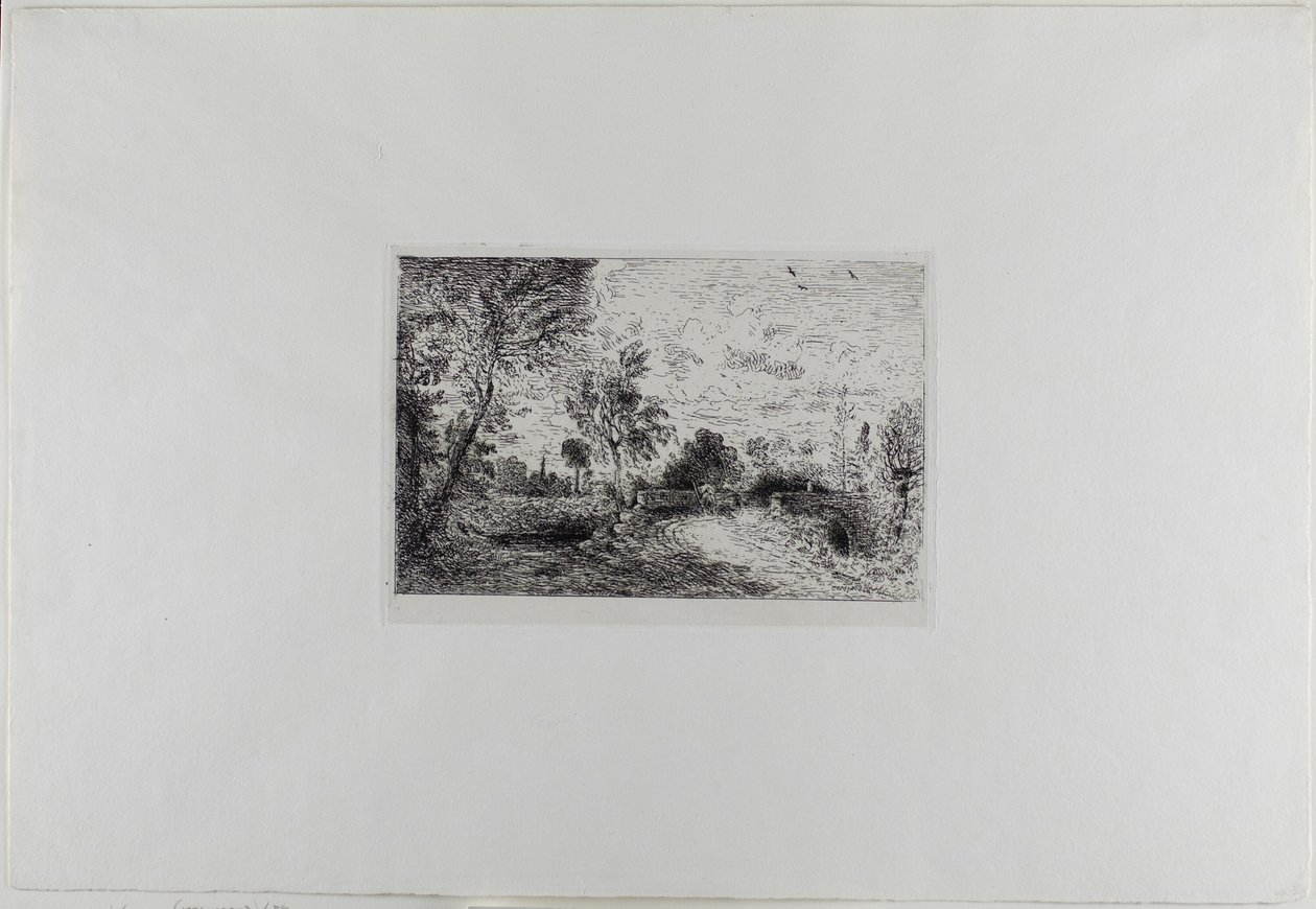 En gammel bro ved Salisbury af John Constable