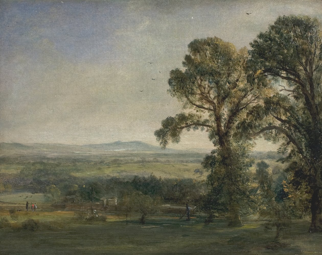Bardon Hill, Coleorton Hall, ca. 1823. af John Constable