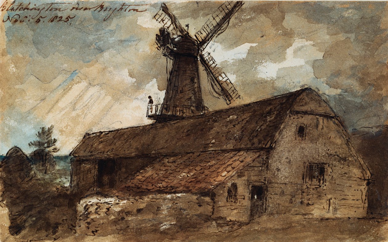Blatchington Mill nær Brighton, 1825 af John Constable
