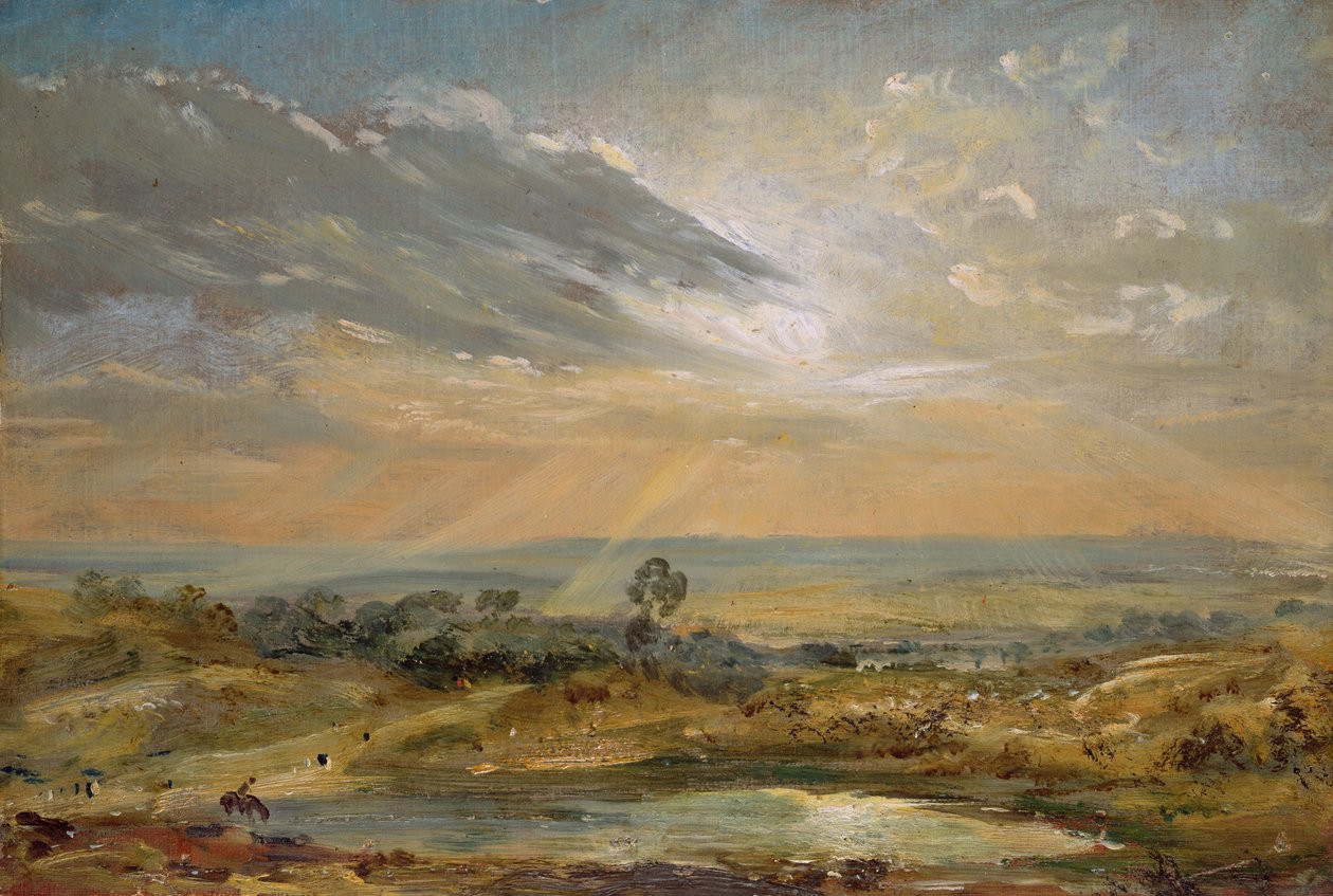 Branch Hill Pond, Hampstead af John Constable