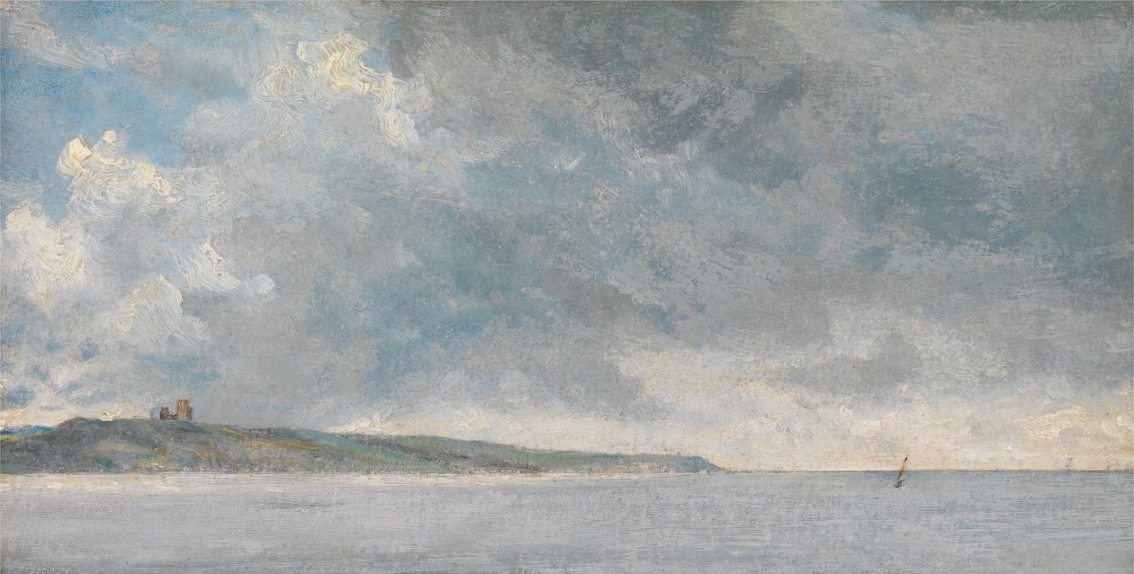 Kystscene med klipper, ca. 1814. af John Constable