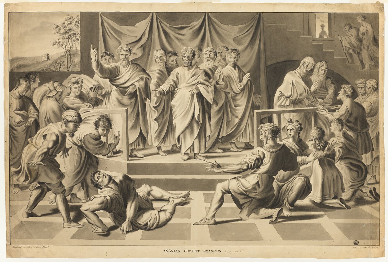 Ananias død af John Constable